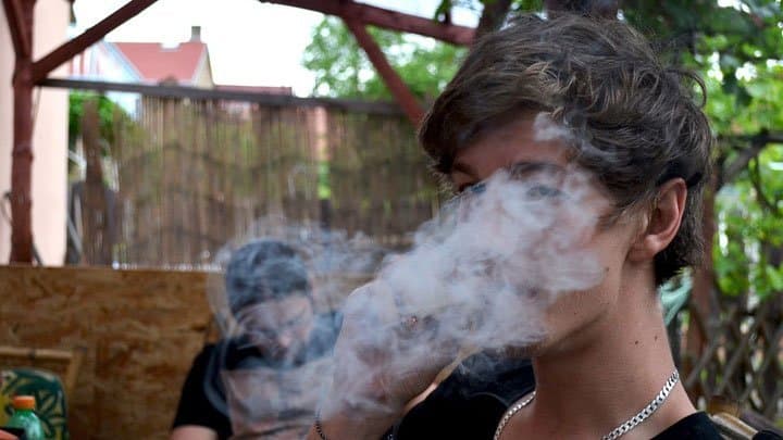 Adolescent smoking weed