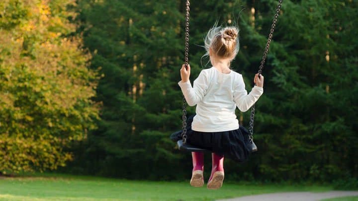 Girl on swing