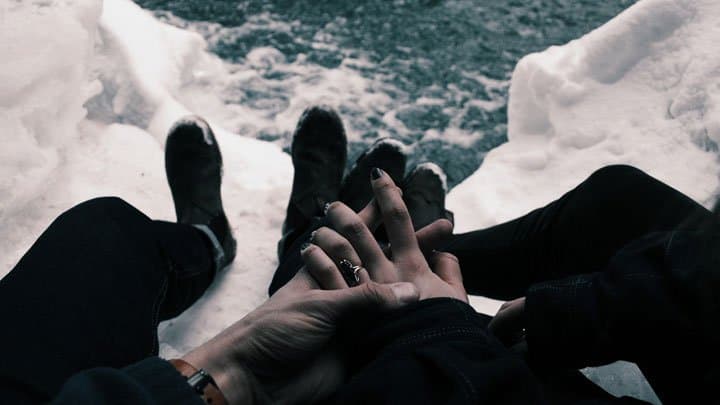 holding hands