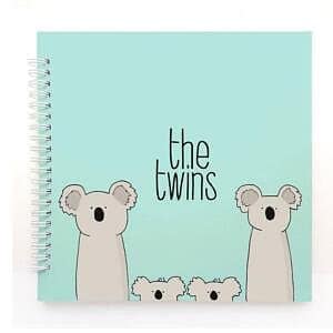 twin baby memory book koala