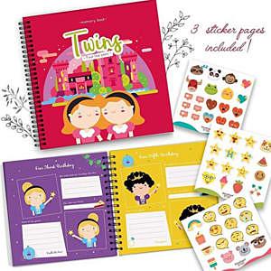 twin baby memory book girls