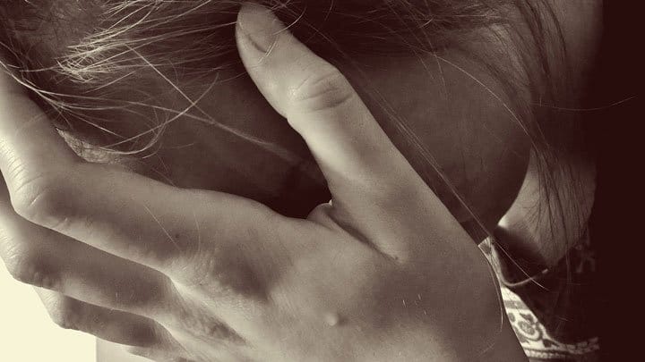 woman upset